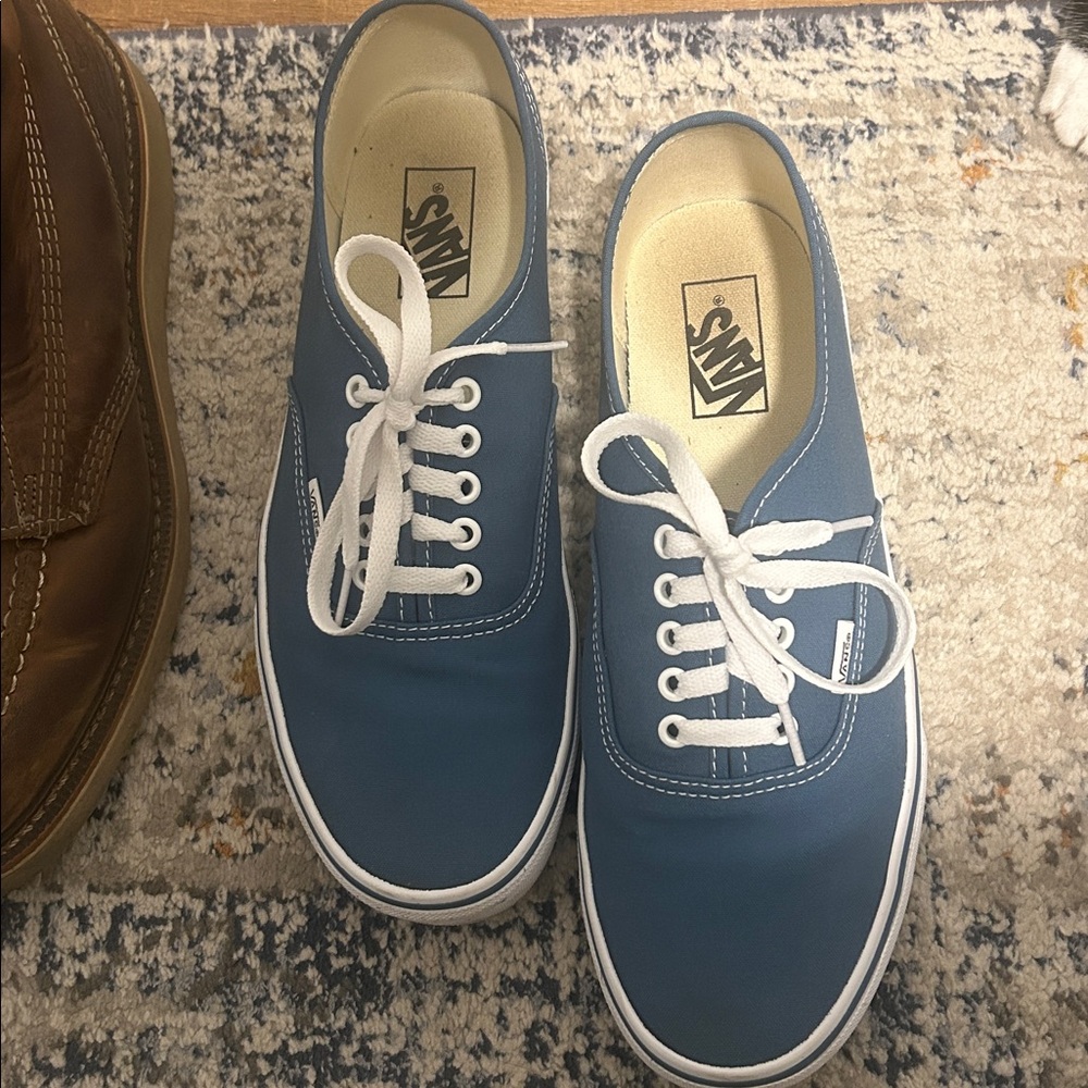Vans Classic Blue and White Sneakers